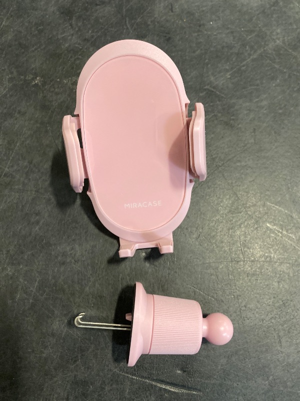Photo 1 of Miracase Phone Holders for Your Car with Metal Hook Clip, Cell Phone Mounts Air Vent Cell Phone Stand Car Mount, Universal Automobile Cradle Fit for iPhone Android and All Smartphones (Pink)