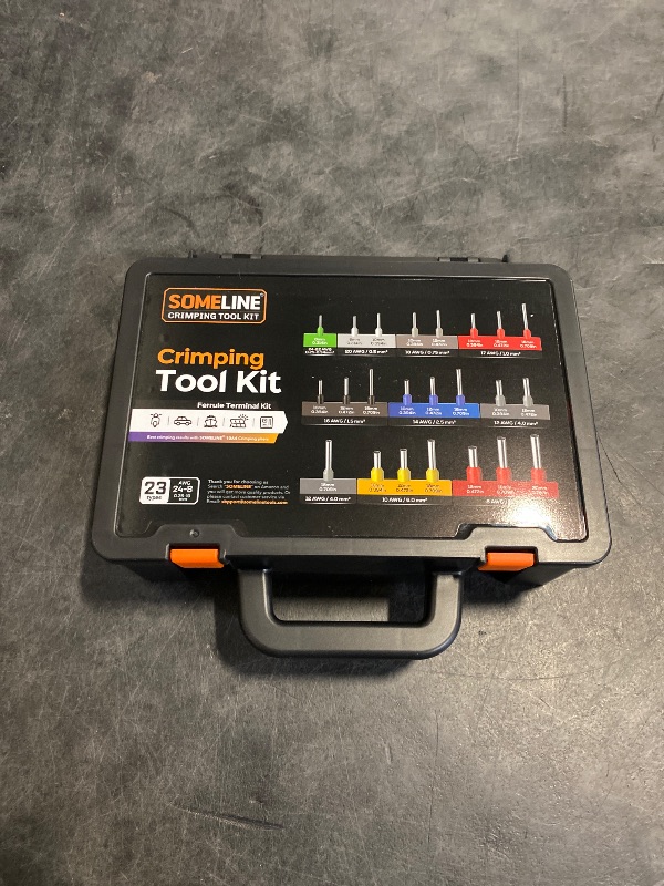 Photo 1 of SOMELINE Ferrule Crimping Tool, Ratchet Pliers for AWG23-7 with 23 Sizes Wire End Ferrule Terminals, Quadrilateral Wire Crimp Pliers with Crimp Connectors