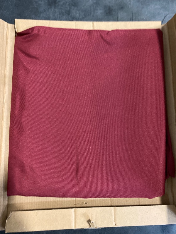 Photo 1 of sancua Rectangle Tablecloth - 60 x 60 Inch - Stain and Wrinkle Resistant Washable Polyester Table Cloth, Decorative Fabric Table Cover for Dining Tables, Buffet Parties and Camping, Burgundy