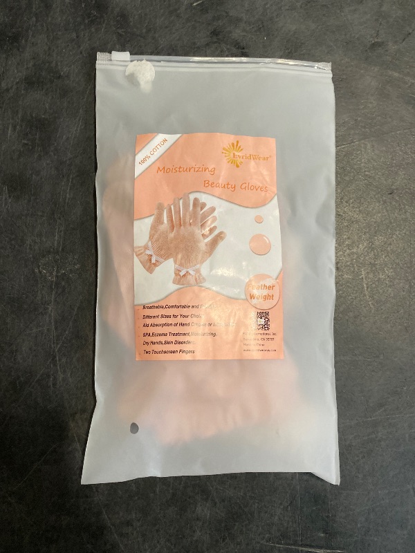 Photo 1 of Evridwear Cotton Moisturizing Gloves Overnight Touchscreen for Dry Hands SPA Eczema Hand Care, Day and Night Moisturizing Sleeping Gloves (2 Pair S/M, Feather Weight Pink Color)