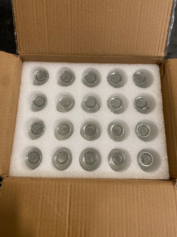 Photo 1 of Small Glass  Vases for Centerpieces: Hewory 20 pcs Bulk Mini Ribbed Vase for Wedding Decor - Cute Tiny Flower Vases for Baby Bridal Shower Party