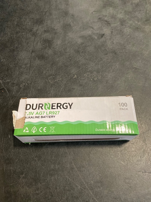 Photo 1 of DURNERGY 395 Watch Battery 100 Pack, AG7 Battery SR927SW Watch Battery, LR927 Button Cell Batteries, Alkaline 395 399 Battery