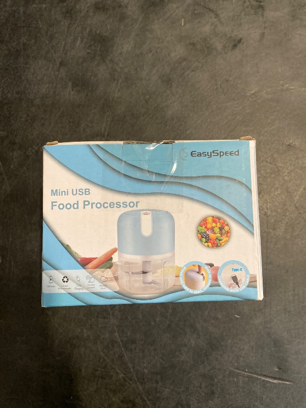 Photo 1 of EASYSPEED Electric Garlic Chopper 1Cup, Mini USB Charging Wireless Food Processor with 304 Stainless Steel, 2 Sharp Blades, Portable Kitchen Meat Grinder for Onion, Garlic, Ginger, Baby Food