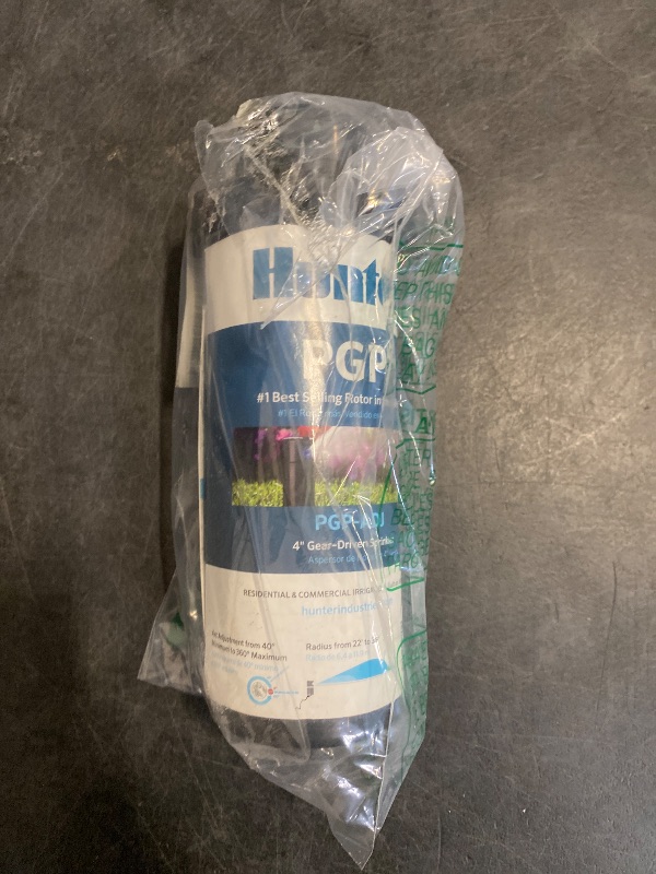 Photo 1 of Hunter PGP-ADJ Rotor Sprinkler Head ¾" Connection, 4" Pop-Up, Adjustable 40°–360° Arc, Gear Drive, Lawn Irrigation Sprinkler Head Replacement - Single Unit
