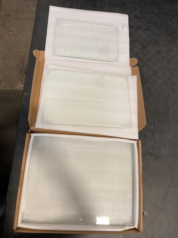 Photo 1 of 3Pcs Tempered Glass Cutting Board for Kitchen Counter, FAAYUCK Glass Cutting Board with Non-Slip Feet, Heat Resistant, Non-Slip, Scratch Resistant, Shatter Resistant (8"x12"&10"x14"&12"x16")