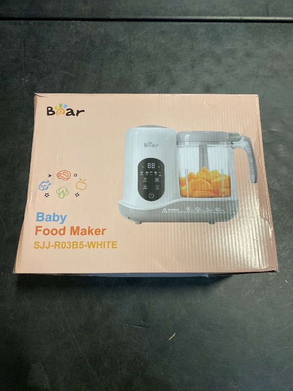 Photo 1 of BEAR 2024 Baby Food Maker | One Step Baby Food Processor Steamer Puree Blender | Auto Cooking & Grinding | Baby Food Puree Maker with Self Cleans | Touch Screen Control, White