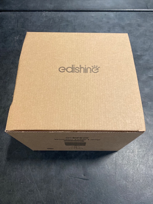 Photo 1 of EDISHINE 14.6" Rattan Table Lamp, Rose Wood Tripod Nightstand Lamp, Handwoven Paper Rope Shade, Small Bedside Lamp for Bedroom Living Room, Office, On-Off Line Switch, E26 Base(Bulb Not Included)