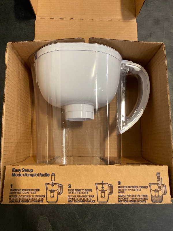 Photo 1 of Brita Water Pitcher, Everyday Elite Filter, Removes 99% of Lead, Includes 1 Filter, 10-Cup Capacity, White