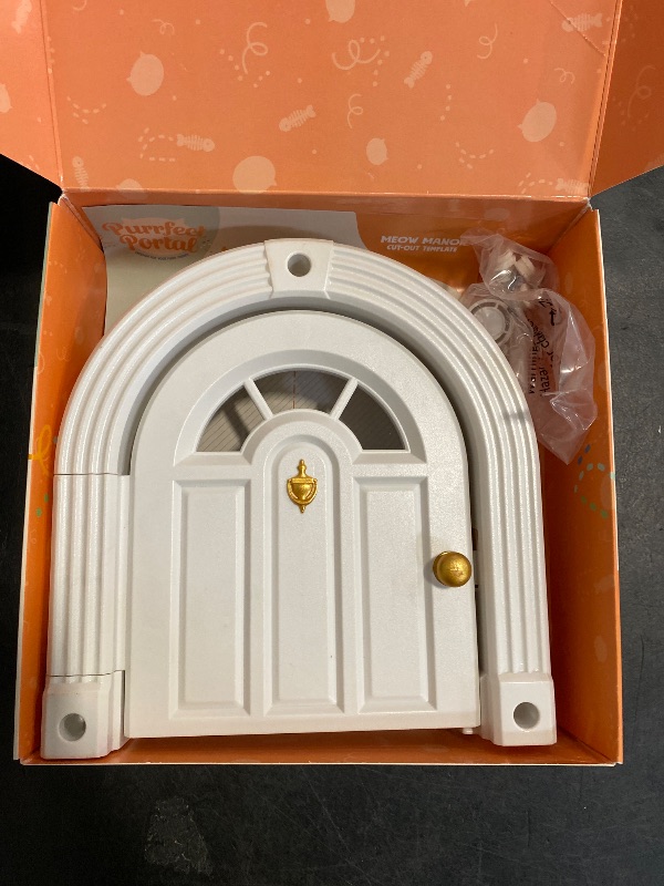 Photo 1 of Meow Manor® Cat Door Interior Door - No-Flap, Interior Cat Door for Cats Up to 20 lbs, Easy DIY Setup, Secured Installation in Minutes, No Training Needed…