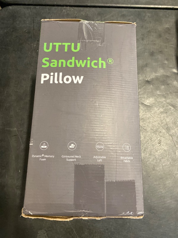 Photo 1 of UTTU Cervical Pillow for Neck Strain Relief, Memory Foam Neck Pillow for Sleeping, Adjustable Orthopedic Sandwich Pillow, Contour Cooling for Side Back Stomach Sleeper, Queen(23.6"×14"×4.7"/3.9")