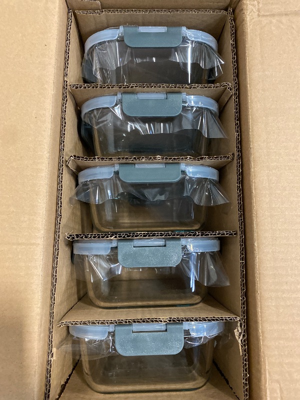 Photo 1 of M MCIRCO [5-Packs, 36 Oz Glass Meal Prep Containers with Snap Locking Lids Glass Food Containers,Airtight Lunch Container,Microwave, Oven, Freezer and Dishwasher (4.5 Cup)