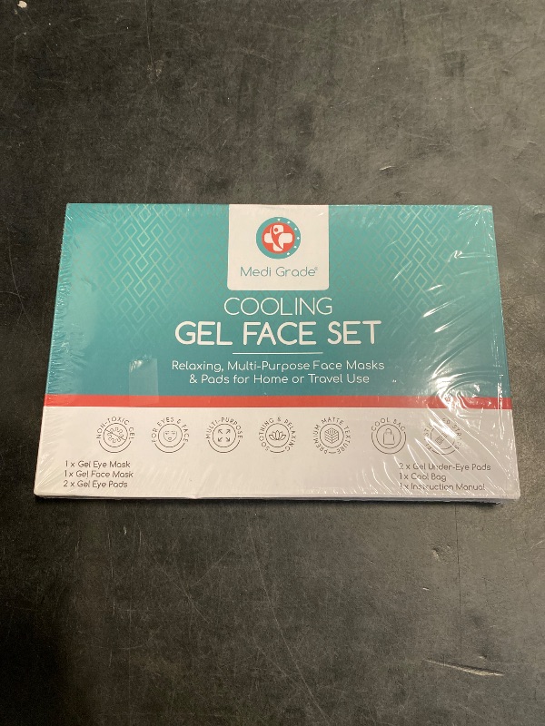 Photo 1 of Medi Grade Cooling Ice Face Mask and Cooling Eye Mask for Puffy Eyes & Migraine Relief - Self Care Face Ice Pack with ChillGel Face Ice Mask Technology - Cooling Face Mask, Eye Pads and Bag