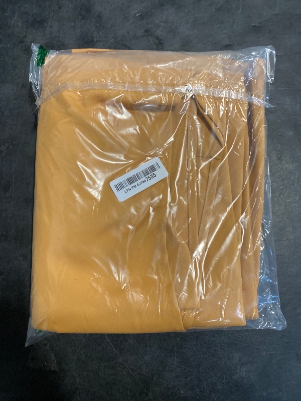 Photo 1 of DONREN 48 Inch Length Short Curtains for Kitchen - Small Window Treatment Rod Pocket Blackout Curtain Drapes (1 Pair,Glod Yellow,52 Inches Wide by 48 Inches Long)