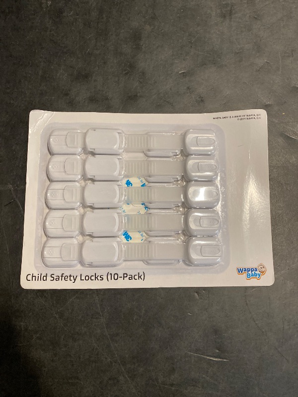 Photo 1 of Child Safety Strap Locks (10 Pack) Baby Locks for Cabinets and Drawers, Toilet, Fridge & More. 3M Adhesive Pads. Easy Installation, No Drilling Required, White
