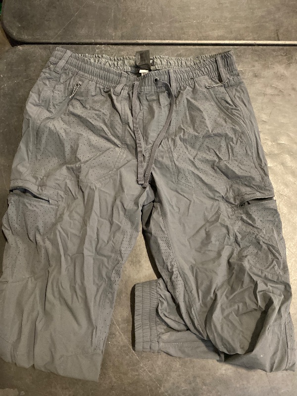 Photo 1 of  Size 34W x 30L M  CQR Men's Lightweight Vent Hiking Pants, Water-Resistant & Breathable Sports Outdoor Athletic Pants with Elastic Waist, Ascend Peak Carbon Grey