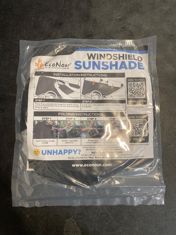 Photo 1 of EcoNour Car Front Windshield Sun Shade for Car | SUV Accessories for Maximum Sun and Heat Protection | UV-Blocking Windshield Dash Cover & Sun Visor for Cooler Interior | Large (64 x 34 Inches)