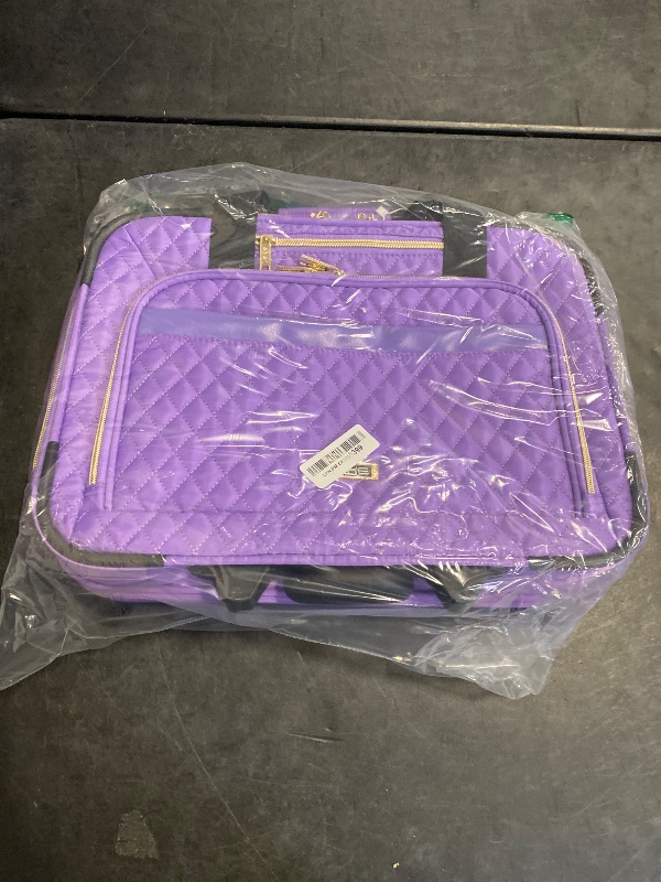 Photo 1 of Lekebobor Rolling Laptop Bag - Rolling Laptop Briefcase on Wheels for Women Fits Up to 15.6Inch Rolling computer Bags Water Resistant for Work Travel and Business,Pink