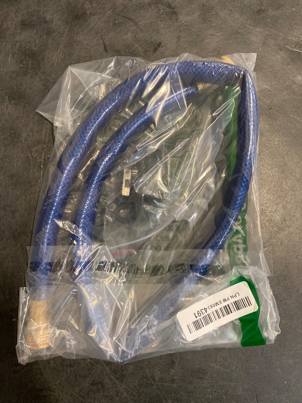 Photo 1 of FangFarm 5/8" Outdoor PVC Garden Hose with Water Stop, Hose Shut Off Valve, Flexible Water Hose, Durable and Leakproof, Solid Brass GHT Connector (15FT, Blue)