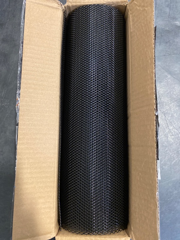 Photo 1 of AggAuto Universal 40"x13" Car Grill Mesh - 100x33cm Aluminum Alloy Automotive Grille Insert Bumper 3x6mm Rhombic Hole, One of the Most Multifunctional Shape Grids Black