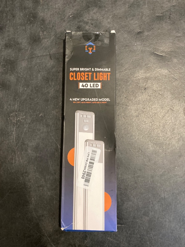 Photo 1 of BLS 10inch Under Cabinet Lights, 40 LED Closet Lights, Motion Sensor Light Indoor, Battery Operated Lights, 1800mah USB C Rechargeable Under Cabinet Lighting, Magnetic Night Light for Kitchen (2 Pack)