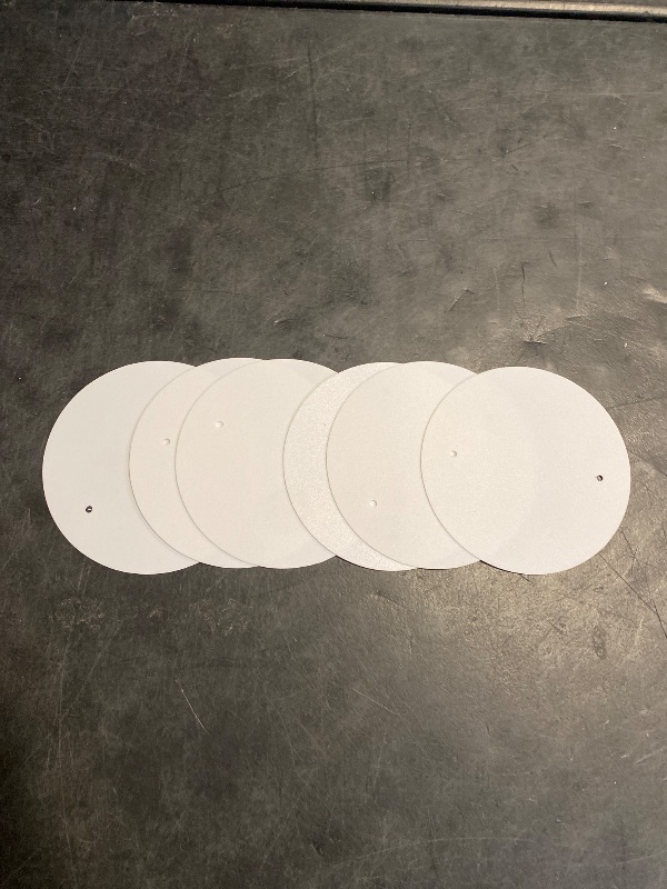 Photo 1 of Shimeyao Plastic Flat Blank Plate Wall Hole Cover Ceiling Outlet Cover, Electrical Box Plate with M3.5 Screws for Ceiling Fan Light Switch Junction Box(26 Pcs,5 Inch in Diameter)