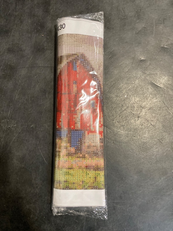 Photo 1 of DIY 5D Diamond Art Kits Painting for Adults Red Country Barn Farmhouse Old Barn 1 40x30cm/11.7x15.8inches
