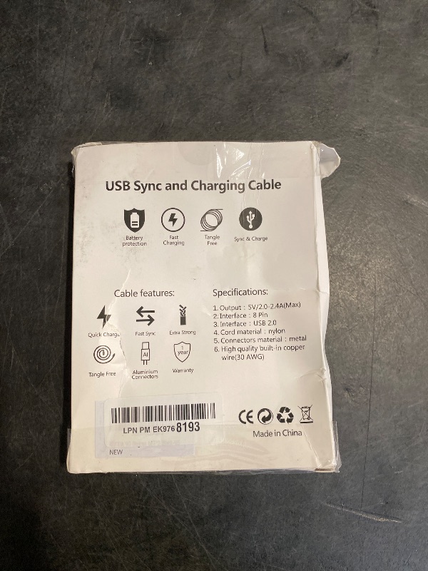 Photo 1 of 90 Degree iPhone Charger 6FT, [Apple MFi Certified] 3Pack Fast Charging Cables Cord,6Feet Right Angle Nylon Braided USB Lightning Cable for iPhone 14/13/12/11/Pro/Max/Mini/X/Plus/8/7/6/5S/Plus/iPad
