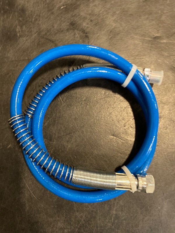 Photo 1 of Enhon 1 Pcs 4 ft Airless Paint Spray Extension Hose Compatible with Graco 247338, 3/16" ID High Pressure Paint Spray Whip Hose, 3000 PSI Flexible Extended Wall Painting Tube