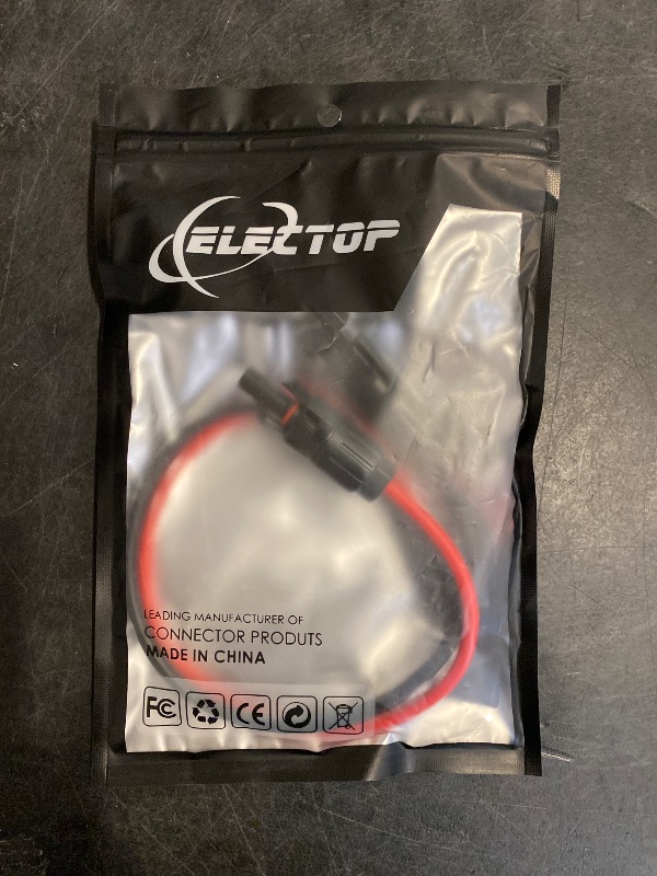 Photo 1 of ELECTOP Solar Panel Connector Cable, 10AWG SAE Connector to Male & Female Solar Connectors PV Extension Cable Wire for RV Solar Panel DC Power Battery Charger with SAE Polarity Reverse Adapter