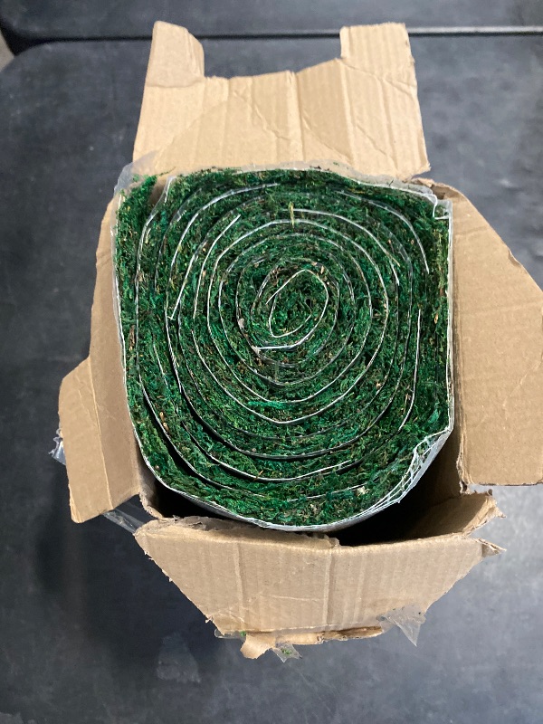 Photo 1 of 108'' x 12'' Moss Table Runner Dried Moss Sheet Roll for Crafts Preserved Moss Mat for Table Decoration Green Moss for Wedding Party Woodland Garden Fairy Decor