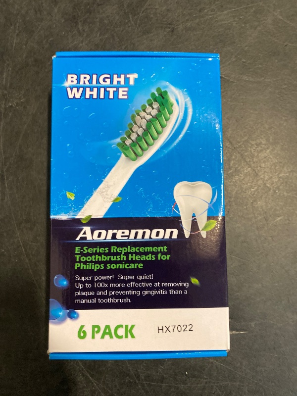 Photo 1 of Aoremon Replacement Toothbrush Heads for Philips Sonicare E-Series Essence HX7022/66 and other Screw-on Electric Toothbrush Model, 6 Pack