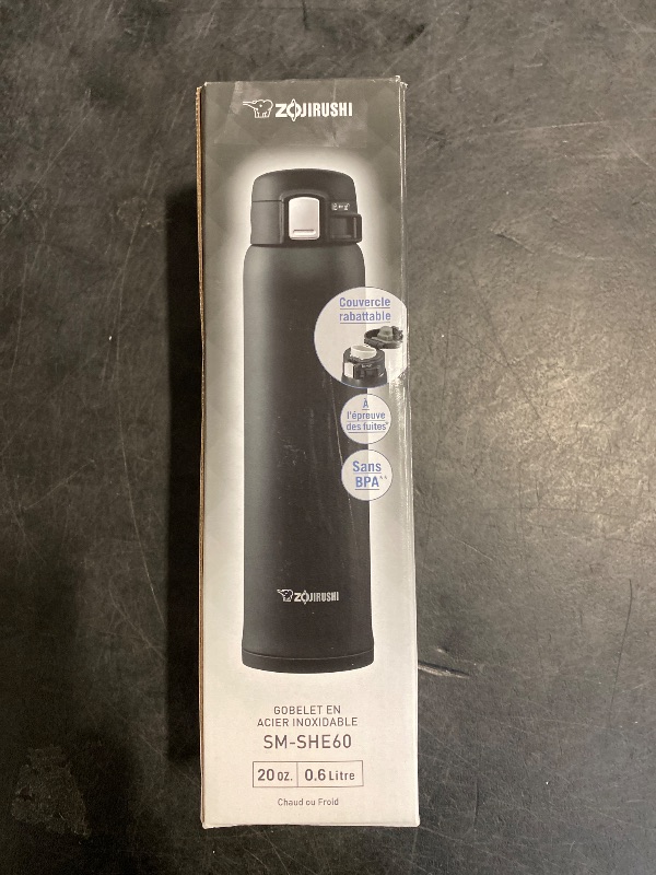Photo 1 of Zojirushi Stainless Steel Mug, 20 ounce, Black Matte