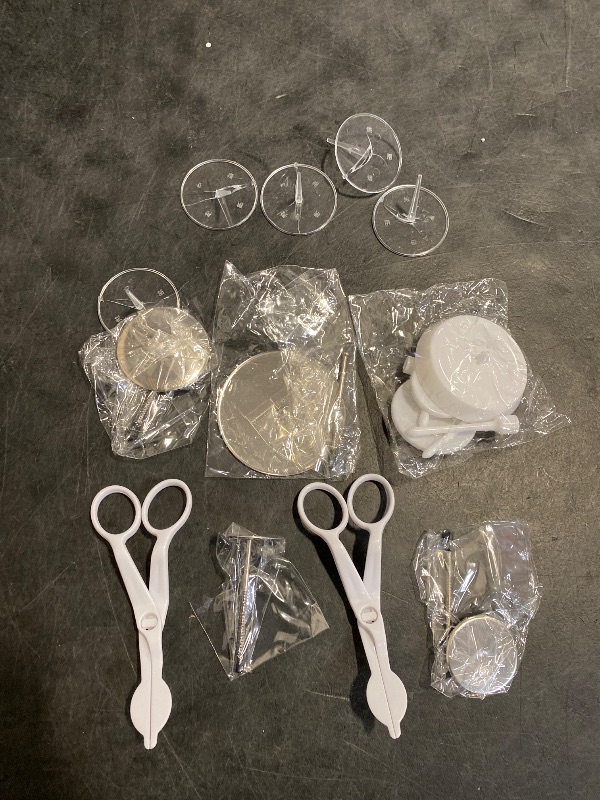 Photo 1 of Woohome 17 PCS Flower Nails Cake Decorating Supplies Includes 4 Size Cake Flower Nail and 9 PCS Plastic Cake Flower Nail, Flower Lifters, Cake Flower Scale Sticker for Icing Flowers Decoration