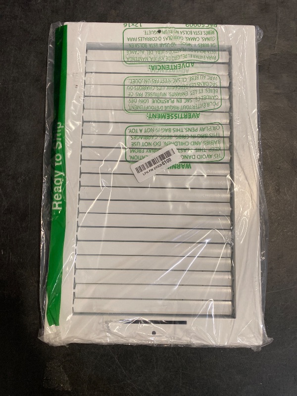 Photo 1 of 14" x 8" Adjustable Blade Sidewall Ceiling Register Vent Cover Diffuser Heavy Duty Stamped Steel (Listed Size is for Duct Opening or Inside Measurement)
