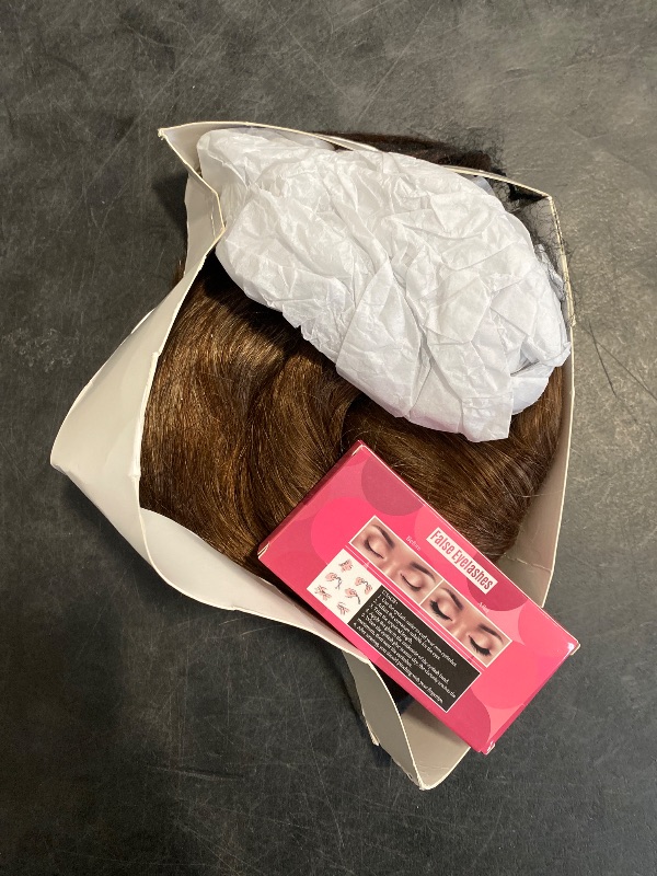 Photo 1 of SEVENCOLORS Short Brown Wigs for White Women Pixie Cut Wigs with Blonde Highlights Natural Looking Synthetic Short Hair Wig for Women