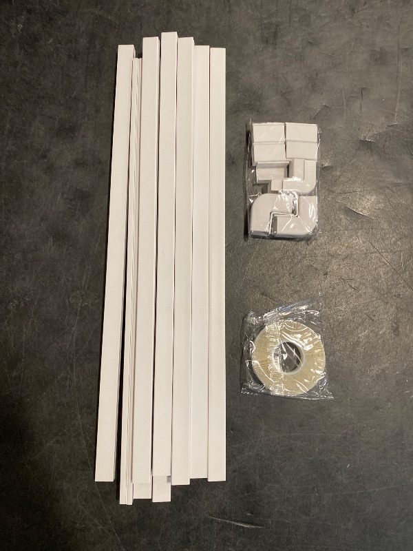 Photo 1 of Delamu 157in Cord Covers for Wires on Wall, Cord Hider for 1 Cord, Paintable Cable Hider, Cable Management Wire Covers for Cords, W0.55 H0.4in, White