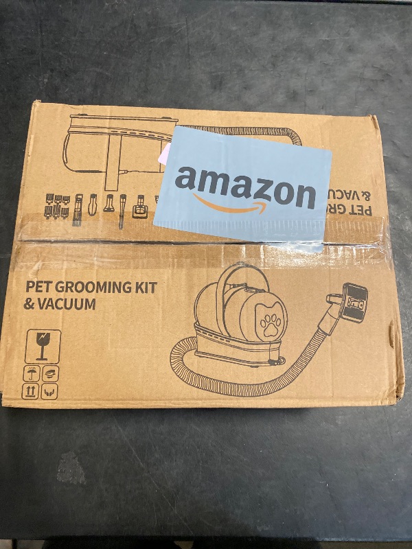 Photo 1 of 8VR Dog Grooming Kit, Pet Grooming Vacuum with Pet Clipper Nail Grinder, Dog Hair Vacuum with 6 Pet Grooming Tools for Dogs Cats Shedding Grooming