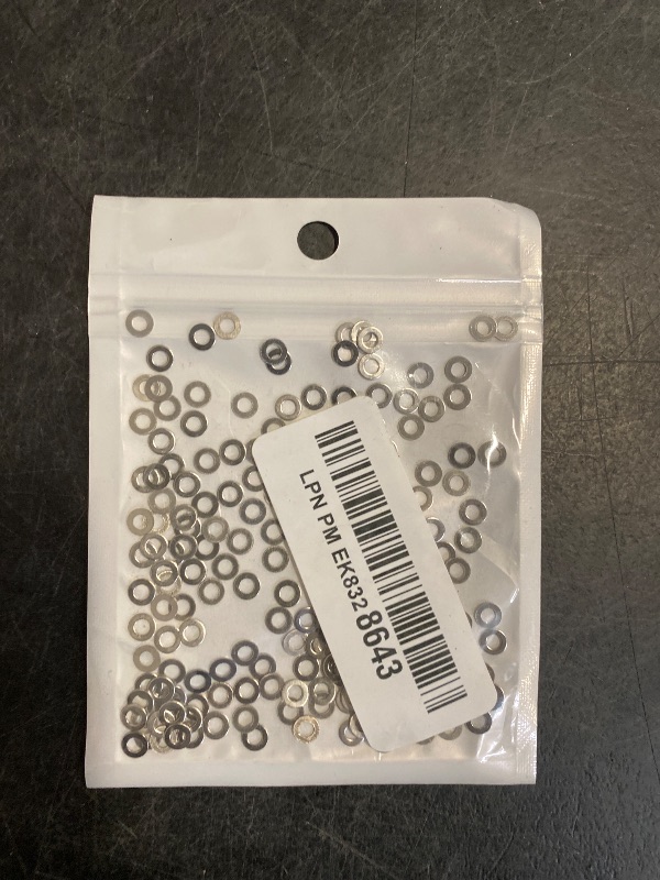 Photo 1 of M2.5 Flat Washers,Fajoeda 200Pcs M2.5 304 Stainless Steel Flat Washer for Bolts Screws, M2.5 x5mm x0.5mm