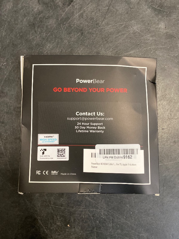 Photo 1 of PowerBear 4K HDMI Cable 10 ft | High Speed Hdmi Cables, Braided Nylon & Gold Connectors, 4K @ 60Hz, Ultra HD, 2K, 1080P, ARC & CL3 Rated | for Laptop, Monitor, PS5, PS4, Xbox One, Fire TV, & More