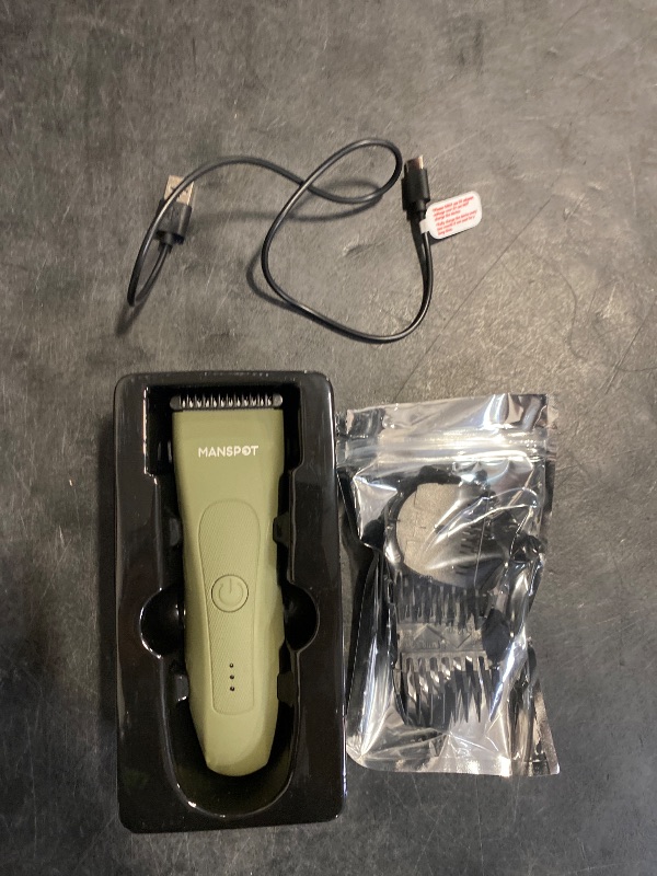 Photo 1 of MANSPOT Manscape Hair Finishing Trimmers, Pubic Hair Trimmer for Men and Women, Electric Ball Trimmer Pubic Shaver,Hypoallergenic Ceramic Blade Heads,Waterproof Wet/Dry Groin Shaver,20 Times Usage