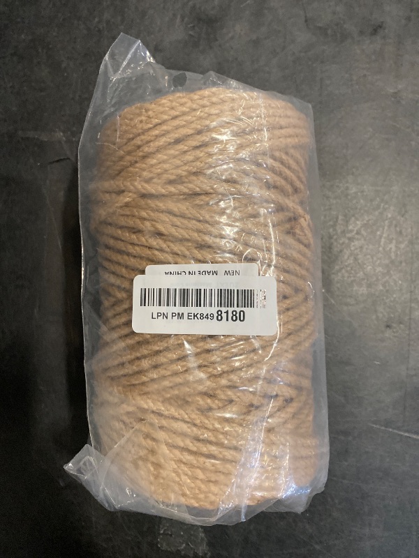 Photo 1 of Natural Jute Rope 5mm x109 Yard 3 Strand, ZUEXT Handmade Jute Twine String,Burlap Hemp Rope for Artworks Gardening Bundling Camping DIY Crafting Knitting Plant Hanger Gift Wrapping Decor(100m)