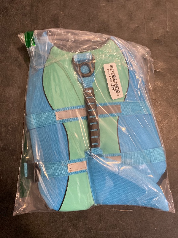 Photo 1 of Queenmore Shark Dog Life Jacket, Dog Life Vests for Boating, High Buoyant Pet Life Vest for Swimming, Adjustable Easy On Cat Life Jackets for Small, Medium, Large Dogs (Pool Blue,S)