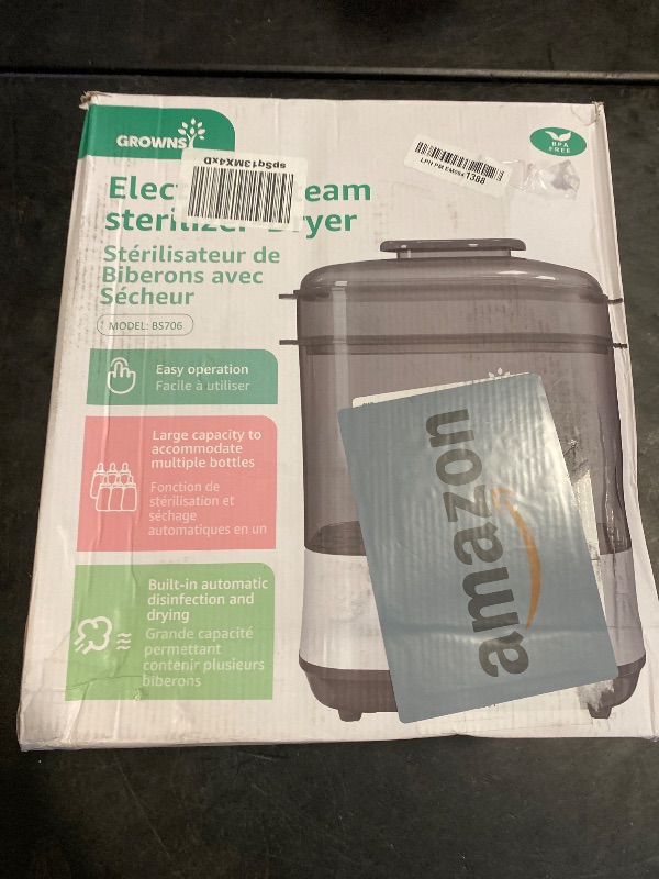 Photo 1 of GROWNSY Adjustable 3 IN 1 Large Bottle Sterilizer and Dryer, Electric Steam Baby Bottle Sterilizer, Sanitizer for Baby Bottles & Pacifiers, Breast Pump Parts