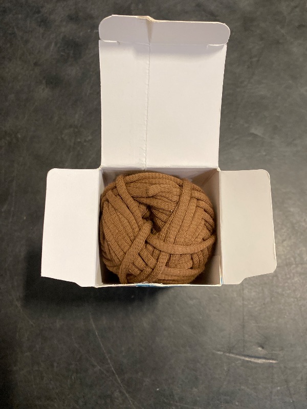 Photo 1 of 60g Brown Yarn for Crocheting and Knitting;66m (72yds) Cotton Yarn for Beginners with Easy-to-See Stitches;Worsted-Weight Medium #4;Cotton-Nylon Blend Yarn for Beginners Crochet Kit Making