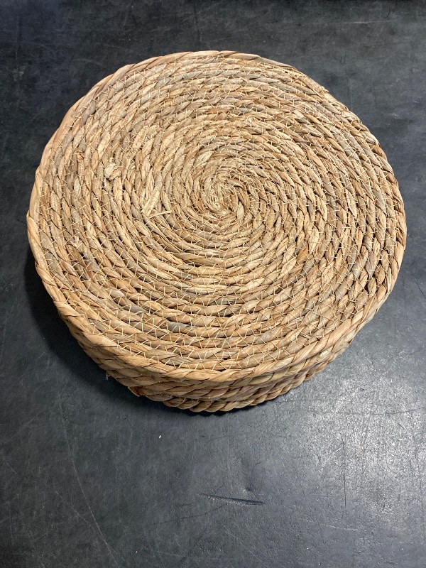 Photo 1 of GENMOUS Woven Placemats Set of 10,12" Round Placemats Natural Water Hyacinth Boho Placemats,Farmhouse Rattan Chargers for Dinner Plates,Rustic Braided Wicker Table Mats for Dining Table,Home,Wedding