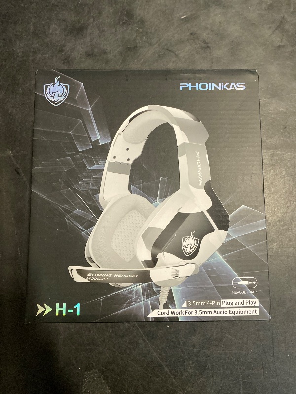 Photo 1 of PHOINIKAS Gaming Headset for PS4, Xbox One, PC, Laptop, Mac, Nintendo Switch, 3.5MM PS4 Stereo Headset Over Ear Headphones with Noise-Cancelling Mic, Bass Surround - Camo