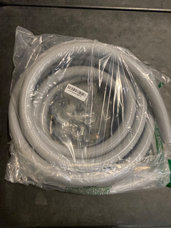 Photo 1 of Elecoman 1 inch 25ft Liquid-Tight Conduit and Connector Kit,Flexible Non Metallic Liquid Tight Electrical Conduit Kit with 5 Straight and 3 90-Degree Conduit Connector Fittings,1in. Dia…