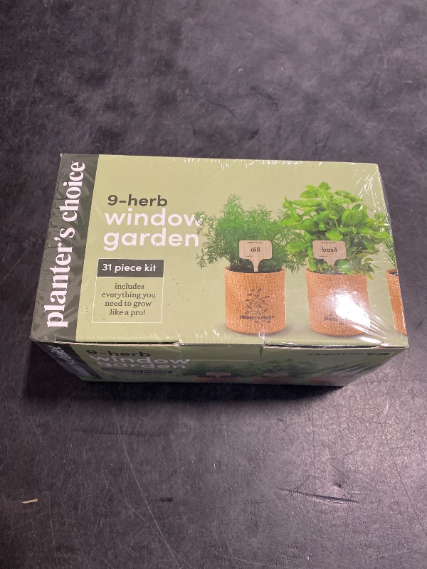 Photo 1 of Planters' Choice 9 Herb Indoor Window Garden Kit - House Plants Seeds - Best Unique Gift Ideas for Women, Mom, Friend, Her, Birthday, Housewarming, Mother - New Home Kitchen Gifts - Live Plant Starter