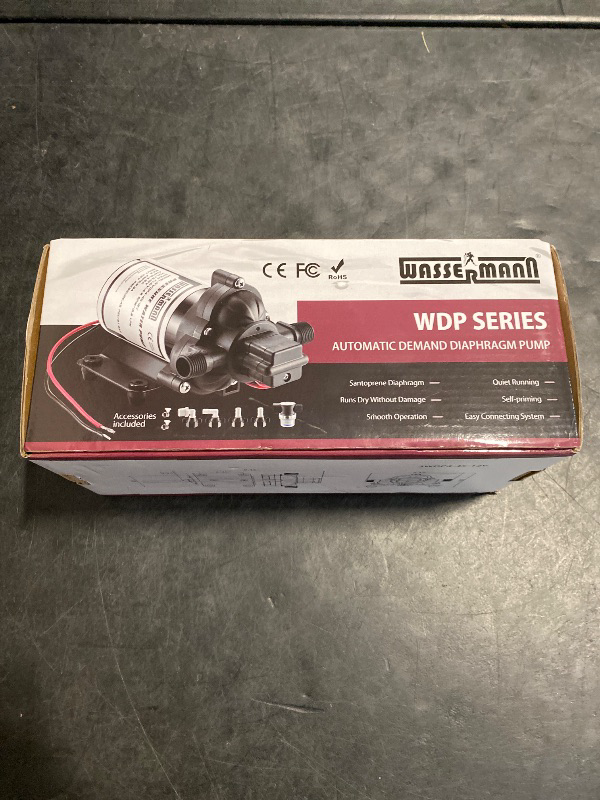 Photo 1 of WASSERMANN RV Pump, 12V Self-priming RV Water Pressure Pump 4.0GPM 45PSI with Pressure Switch, for RV Marine Camping Yacht Garden