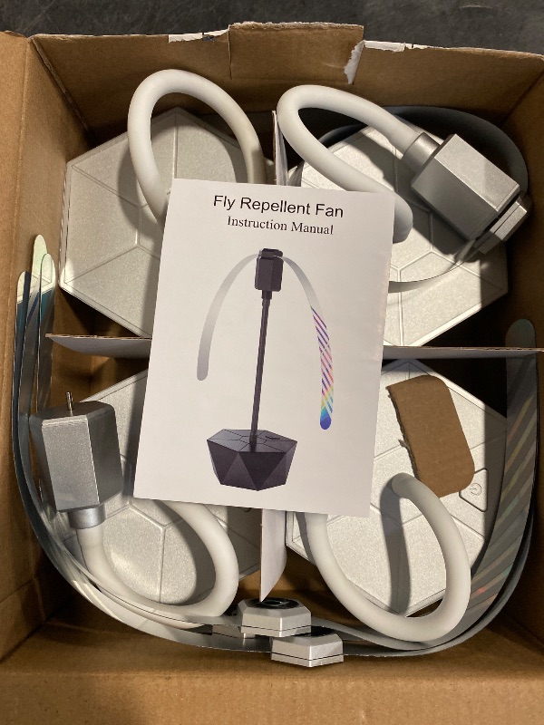Photo 1 of PIMAG Fly Fans for Tables, Fly Repellent Fan Outdoor Indoor Keep Flies Away, Fly Repellent Fans for Tables with Holographic Blades for Picnic, Party, Restaurant, Kitchen, and BBQ, 4 Pack Silver